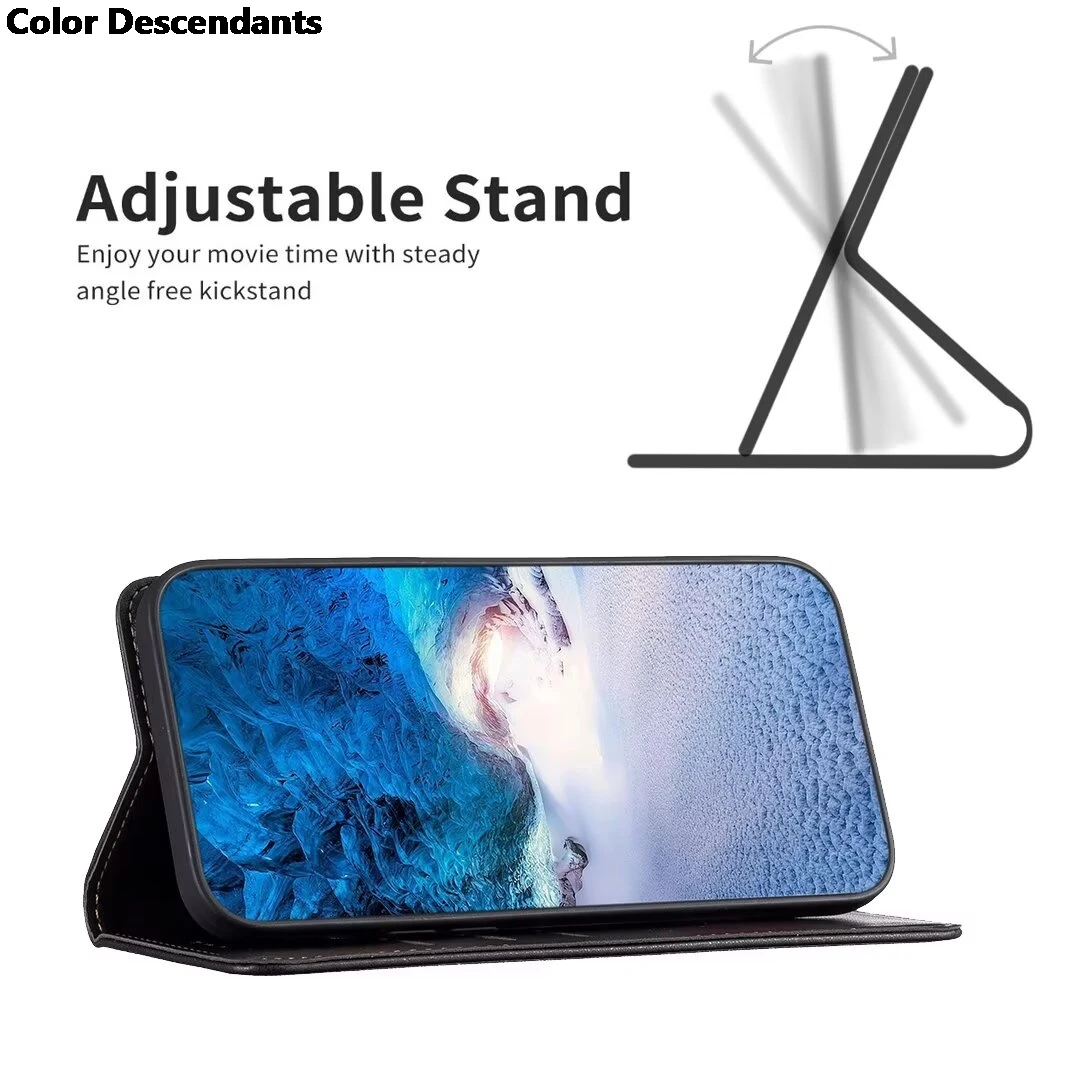 Wallet Slot Magnetic Flip Leather Case - Premium Protective Cover with Card Holder