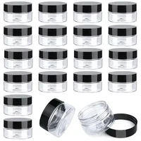 12PCS Plastic Cream Jars Sample Beauty Containers with Leak Proof Wide Mouth Travel bottle for Toiletries Cream 2/3/5/10/15/20ml 1