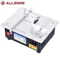 ALLSOME 96W Mini Bench Saw Small Household DIY Cutting Machine for Woodworking Table Saws 63mm Blade 1
