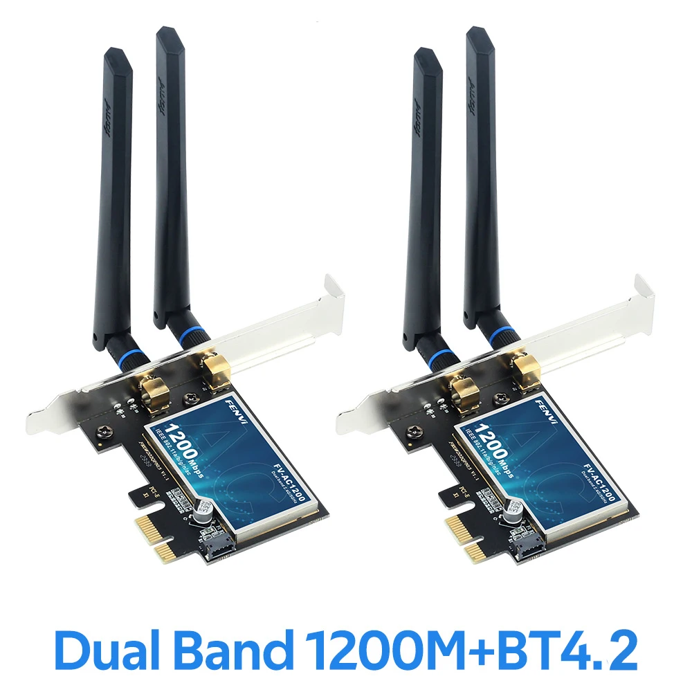 Adaptador Wi-fi Atualização de Rede Pci-e Cartão Wi-fi Bt4.2 1200mbps Dual Band 802.11ac Windows 10 11 Desktop pc