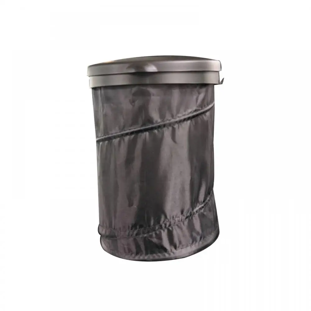 Portable Garbage Can Collapsible Trash Bag Traveling Car Organizer with Lid