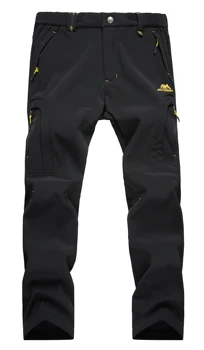 Alternative view of Men's Waterproof Hiking Pants Outdoor Fleece Lined Snow Ski Pants Winter Softshell Snowboard Pants