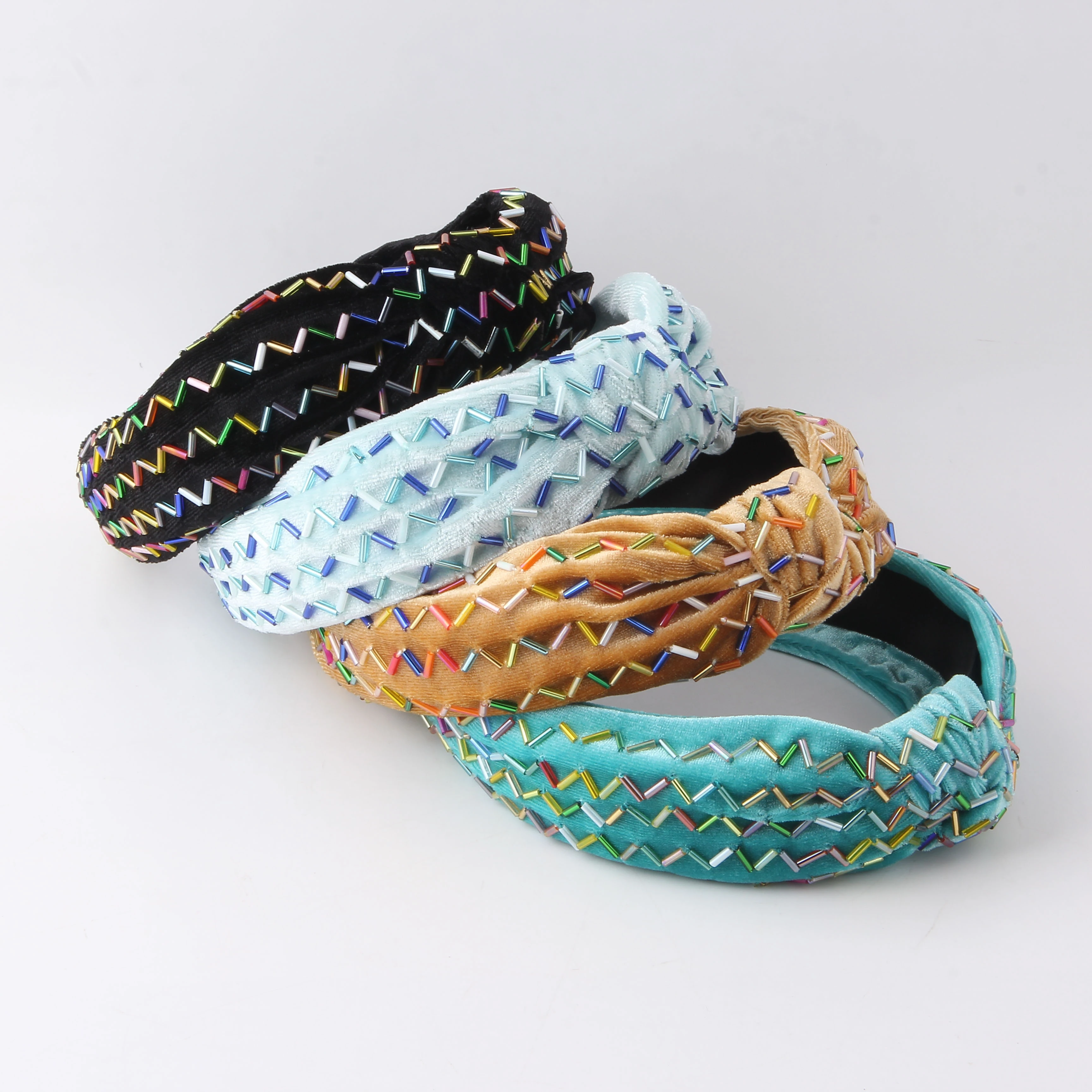 Hair Accessories New Fashion Personality Flannelette Colorful Crystal