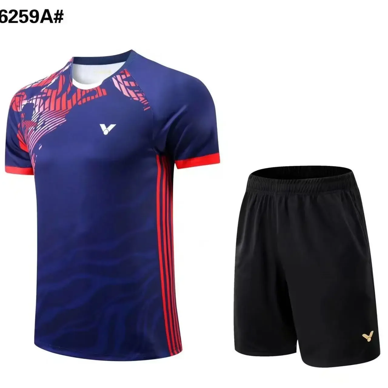 2024 Summer New Badminton Competition Jersey Fan Jersey Men's Badminton Jersey Set Fashionable Breathable Player Same Jersey 2