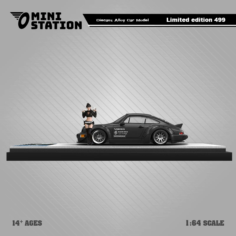 Mini Station 1:64 RWB 964 Ducktail SAMURAI limited499 Diecast Model Car 6