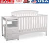 Abby Convertible Crib and Changer Bianca White 1