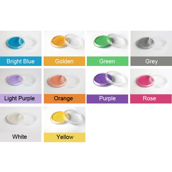 Non Toxic Water Activated Face Paint Makeup Pearly Metallic Color Party Christmas Cosplay 30g Easily Washable Body Painting