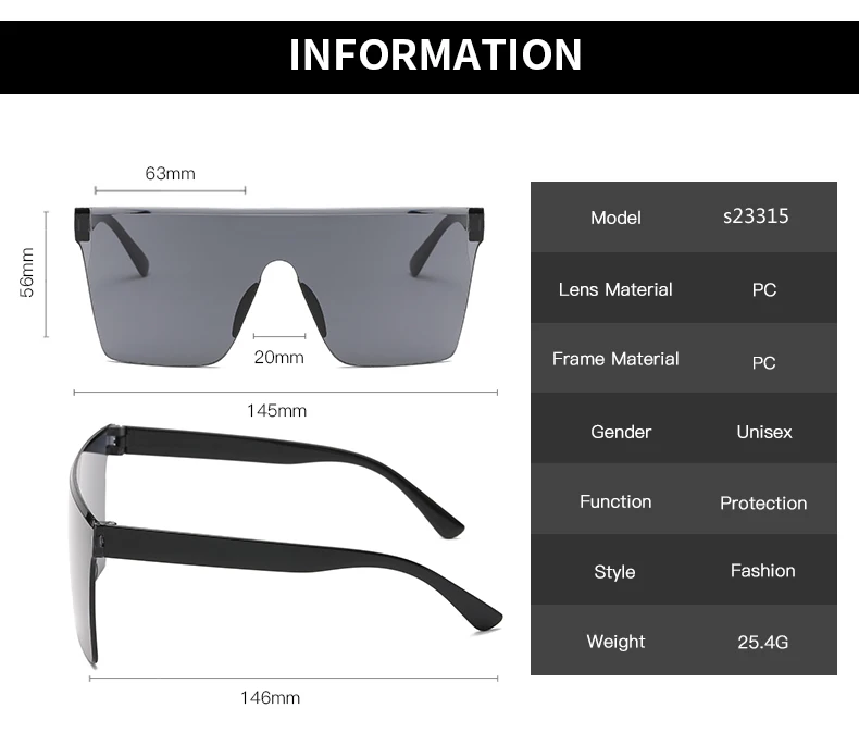 Mode Neue Verbunden Große Rahmen Sonnenbrille Ultra Quadratischen Rahmen Sonnenschutz Brillen Anti UV400 Driving Shades Weibliche – Detail 2