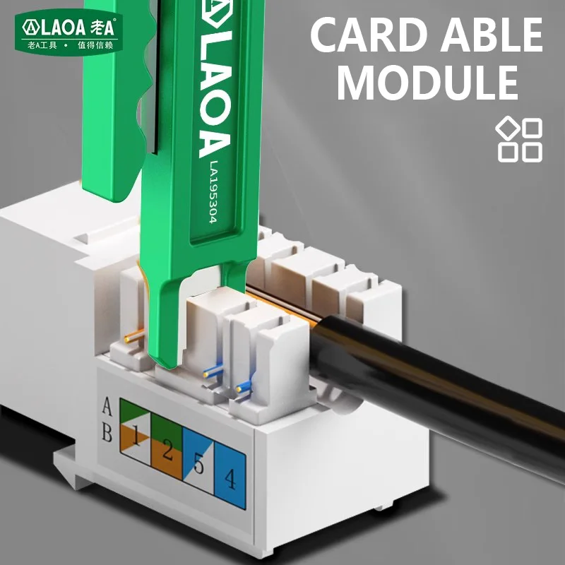 LAOA 다기능 소형 녹색 칼 와이어 스트리핑 도구 미니 네트워크 스트리퍼 전화선 네트워크 라인 카드 와이어 나이프