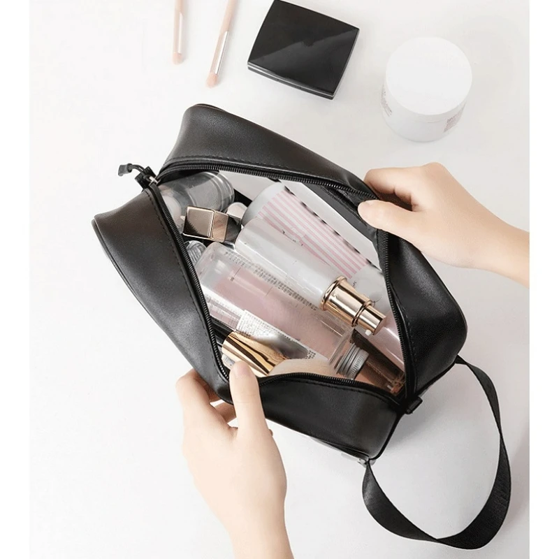 

Storage Toiletry Organize Women Waterproof PVC Cosmetic Portable Bag Transparent Zipper Make Up Case Female Wash Kit