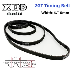 High - Performance GT2 Timing Belt - Closed Loop Rubber, Various Widths & Lengths for Precision Applications