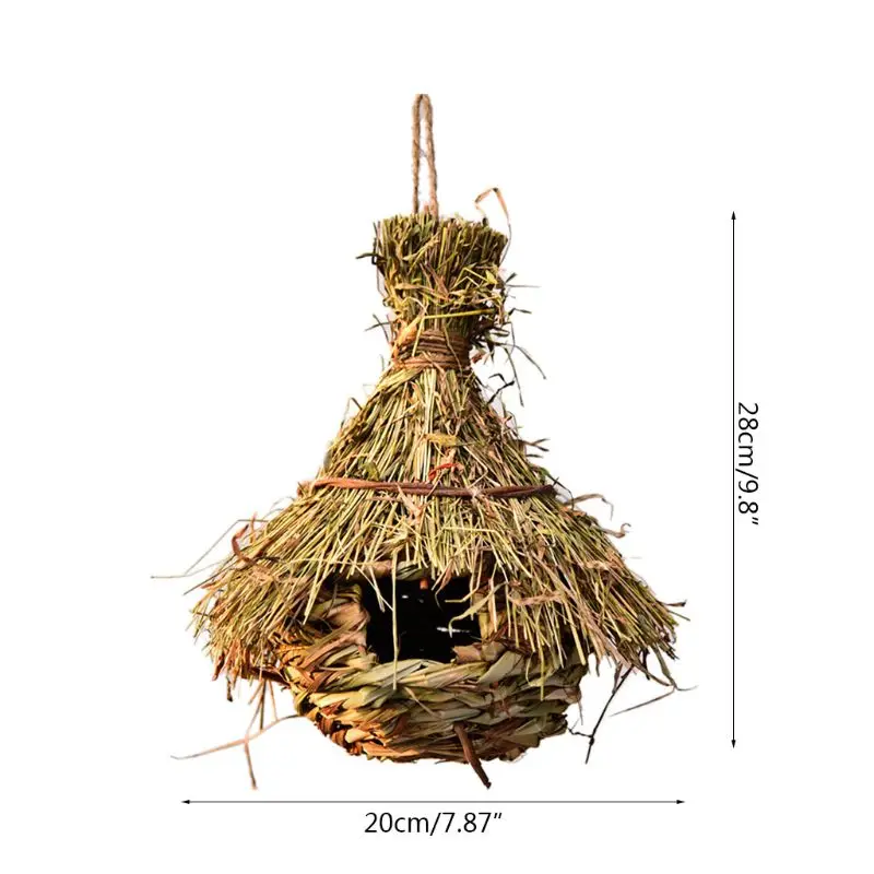 

Птичий домик ручной работы, птичья хижина из травы, подвесные домики для колибри для гнездования