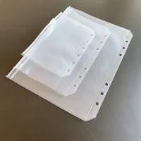 5Pcs A5 A6 A7 Clear Pockets Zipper Folders Notebook Binder Waterproof PVC Pouch Document Bags 2