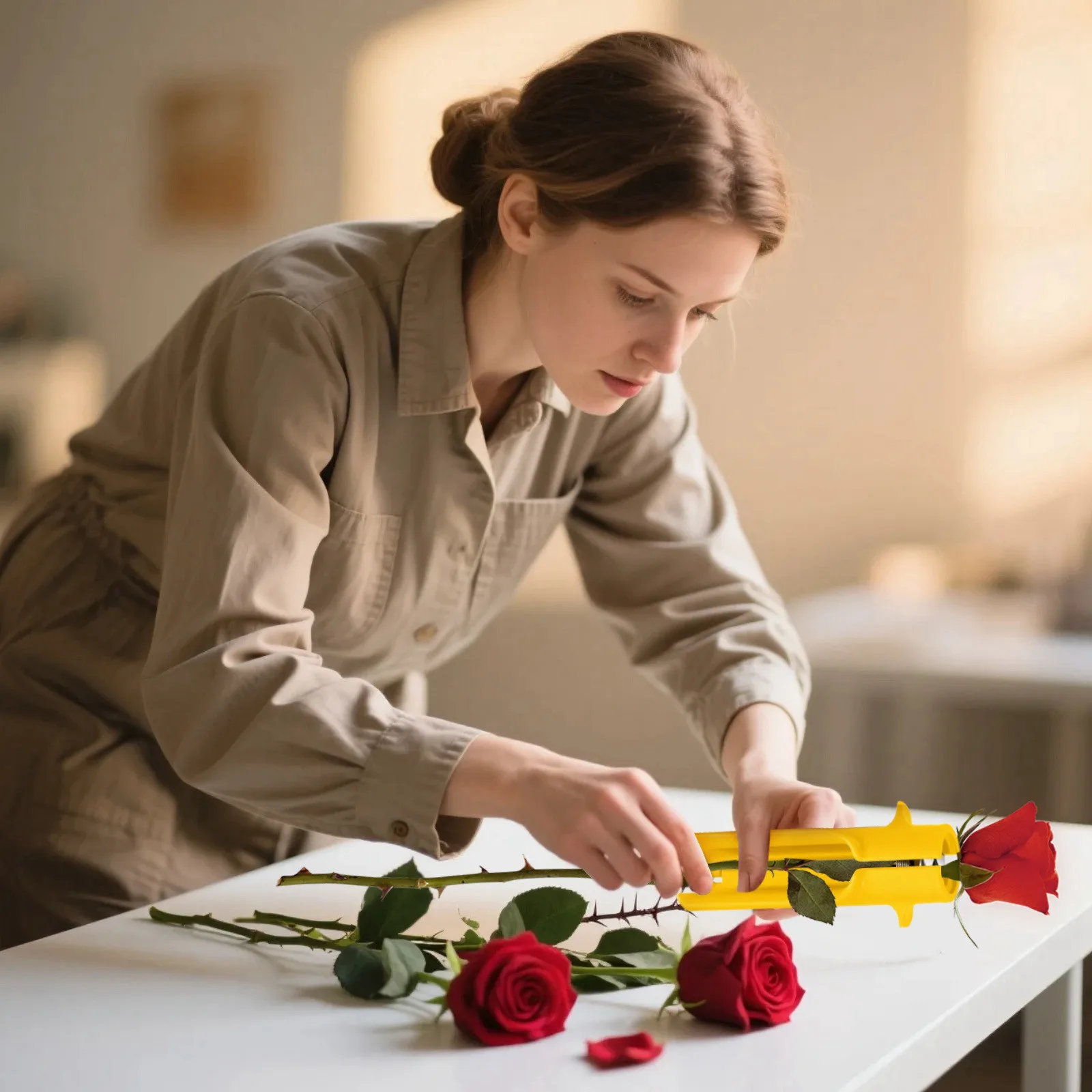 장미 가시 스트리퍼 도구 장미 잎 스트리퍼 도구에 대한 가시 제거제 홈 꽃 가게에 대한 잎을 제거하는 꽃 클리너 커터