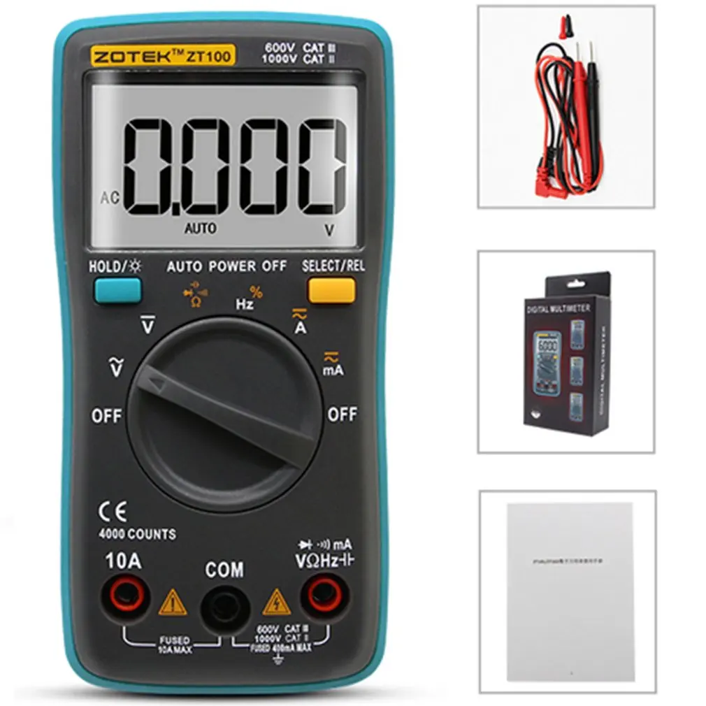 ZOYI ZT100 Digital Multimeter Portable Automatic Range Universal Meter