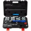Hydraulic Flaring Tool Kit 3/16"-1/2" 45° Double Brake Flare Tool with Tube Cutter and Deburrer 32 PCS Tube Flaring Tools 1
