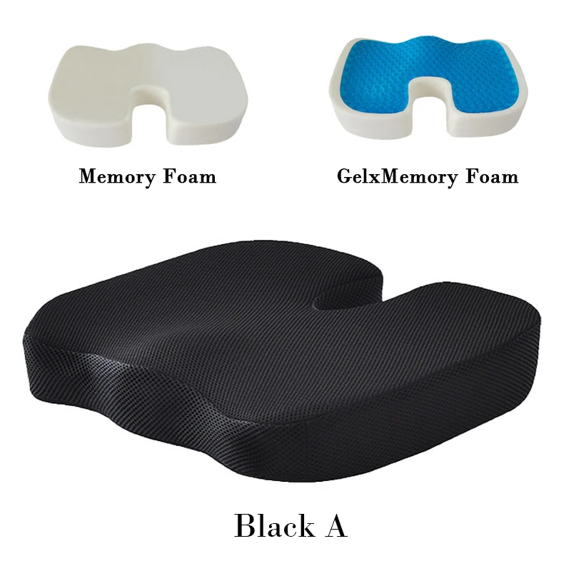 Gel Enhanced Seat Cushion,Non-Slip Orthopedic Gel & Memory Foam Coccyx Cushion for Tailbone Pain, Office Chair Car Seat Cushion 