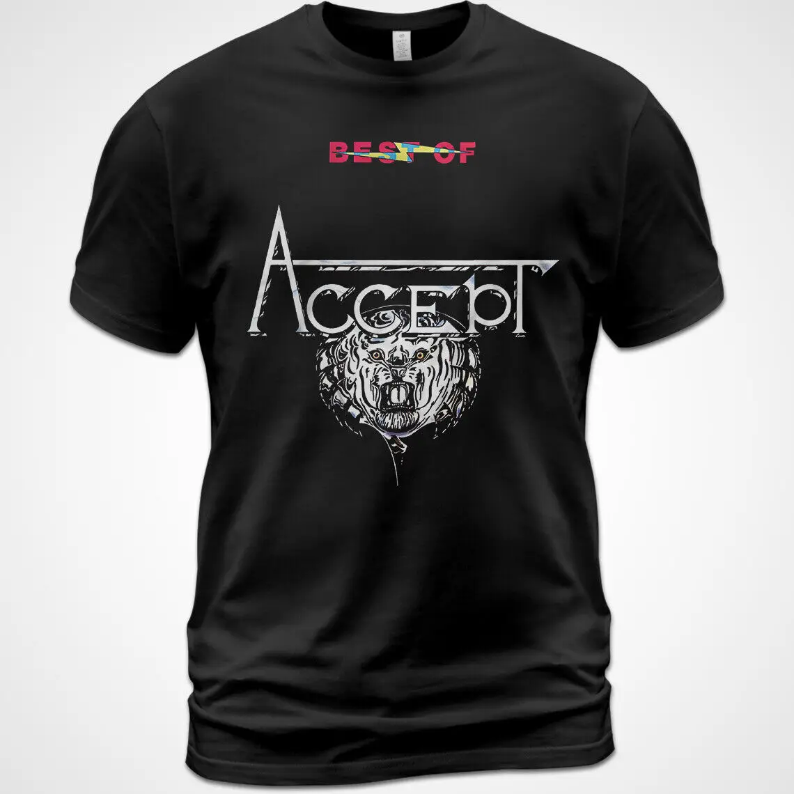 T-Shirt In Cotone Best Of Accetta Camicia Musicale Wolf Hoffmann Mark Tornillo Burning