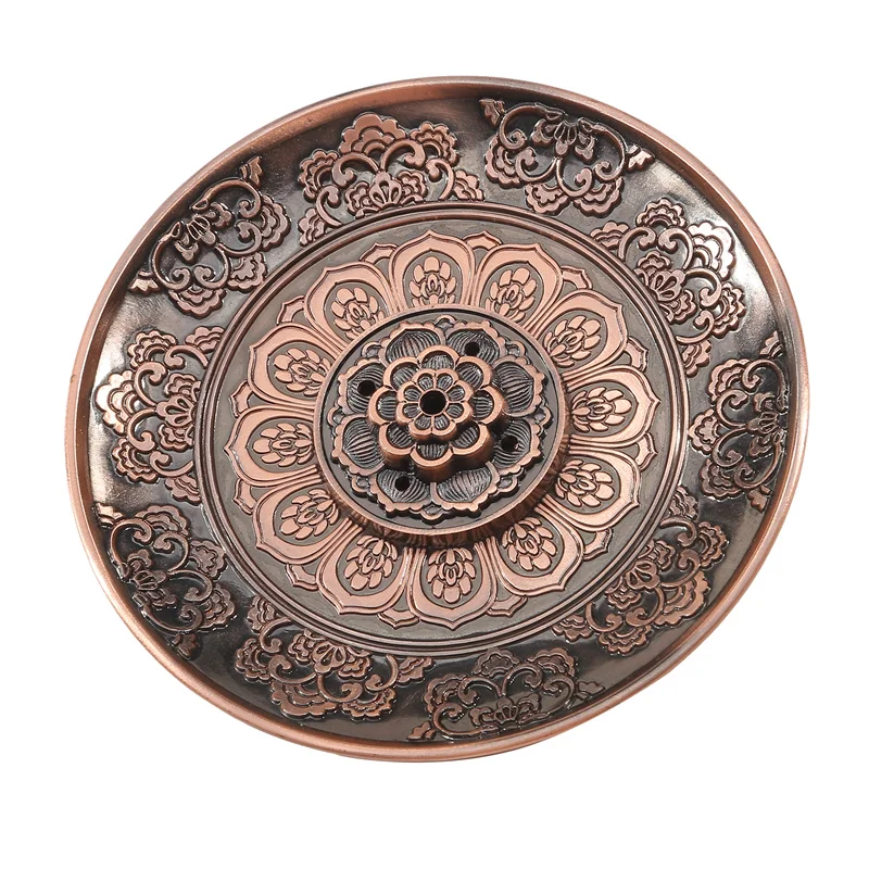 Porte-encens Bouddha en alliage avec fleur de lotus, support décoratif pour bâton d'encens