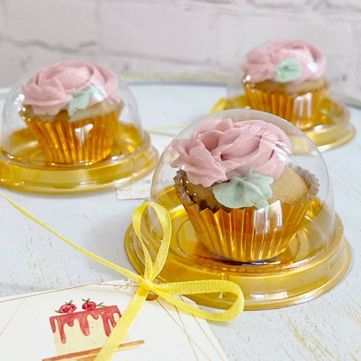 Goldene Mini-Cupcake-Boxen Mit Deckel – 50 Stück Für Bäckerei & Party