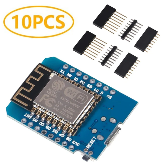 D1 Mini NodeMcu Lua 4M Bytes WLAN WiFi Internet Development Board Base on  ESP8266 ESP-12F, WeMos D1 Mini Compatible