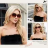 JM Large Round Bifocal Reading Sunglasses for Women Vintage Oversized Lady Reading Glasses UV400 2