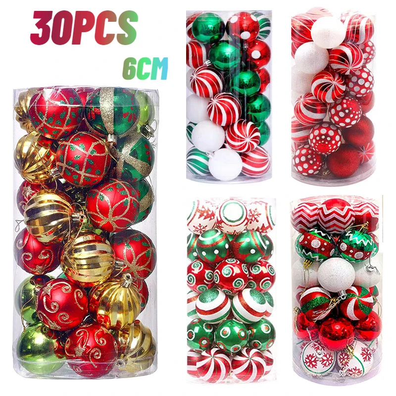 

30 шт., новогодние шары, 6 см