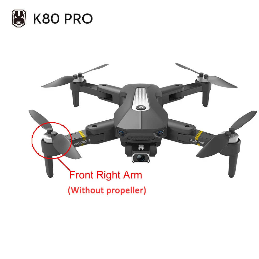 

Передний/задний рычаг мотора с бесщеточным двигателем K80 PRO, запасная часть Лопасти пропеллера для квадрокоптера K80PRO GPS, аксессуары «сделай сам»