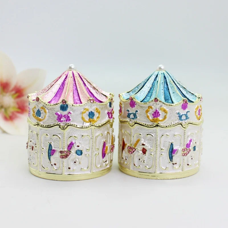 SHINNYGIFTS Emaille-Mongolische Verpackung, dekorative Box für den Schreibtisch, kreative kleine Verzierung – Detail 5