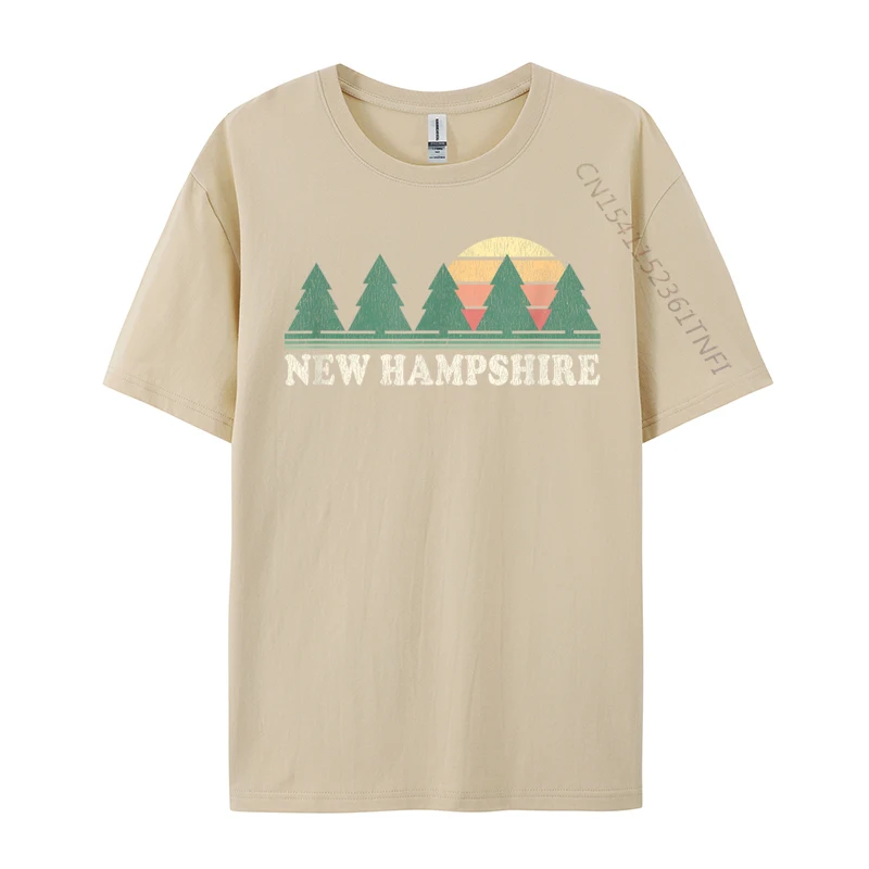 Classic Coupons Printed On Tops T Shirt Round Neck Summer Fall Cotton Short Sleeve T Shirts for Male Europe T-Shirt New Hampshire NH Vintage Retro 70s khaki
