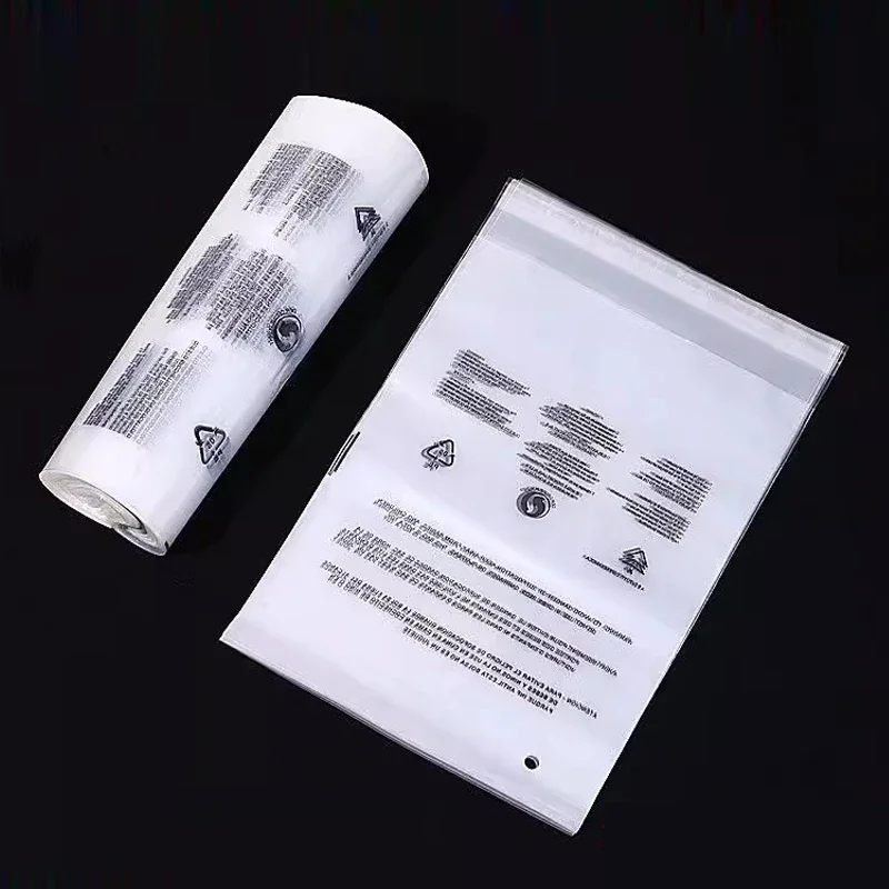 100pcs Self-adhesive Clothing Bags English Anti Suffocation Warning Self-adhesive Transparent Plastic High Transparency Pack Bag 2