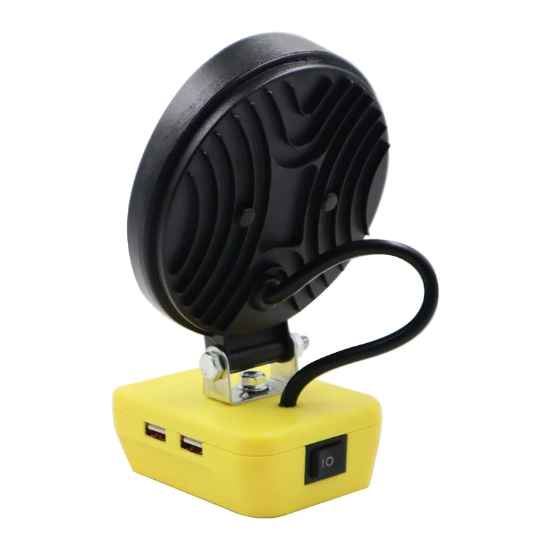 Description Picture 5 of item4 Inch Car LED Work Lights Flashlights Electric Torch Spotlight For Dewalt XR FlexVolt 18V 20V 60V Li-ion Battery USB Power Bank