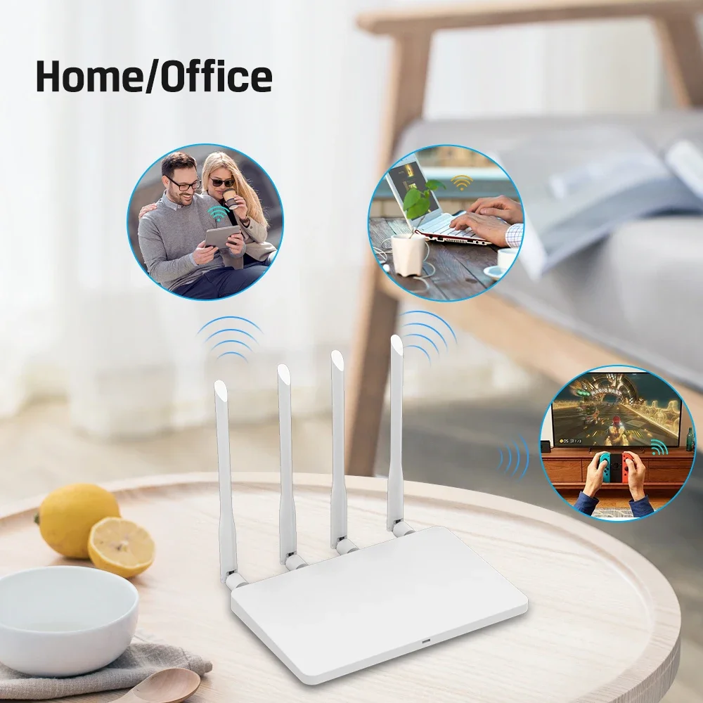 Cartão SIM EC200AEUHA, 2.4GHz, 300Mbps, 2 LAN