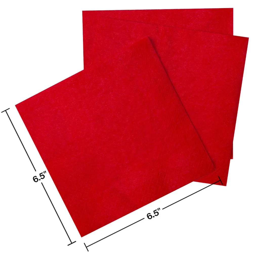 Paper napkins 20pcs/lot Red Napkin Soft Fragrance Free Party Table Napkins Paper Cafe Mouth Cloth Hotel Dining Tray Tissues