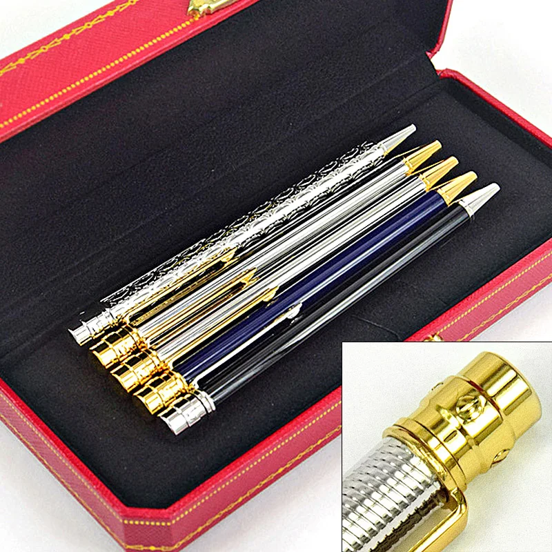 

VPR Luxury CT Santos Classic All Metal Ballpoint Pen Lacquer Golden Trim Thin Style Santos Special Pattern Writing Smooth