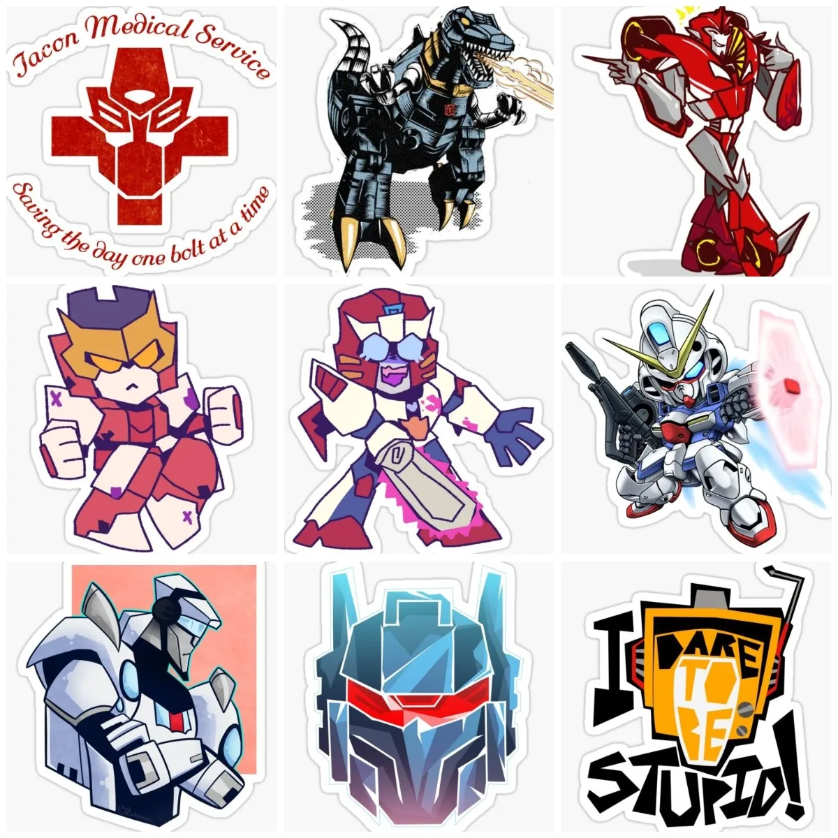 Transformers Bumblebee Optimus Decepticon Catoon Sticker Moto Truck Accessori Per Finestre In Vinile Car Glass Helmet Wall Decal