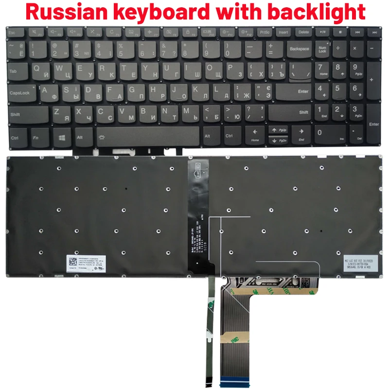 Russo Eua Reino Unido Espanhol Francês Teclado para Laptop Lenovo Ideapad 330s15 330s-15arr 330s-15ast 330s-15ikb 330s-15isk 7000-15 Novo - Imagem 2