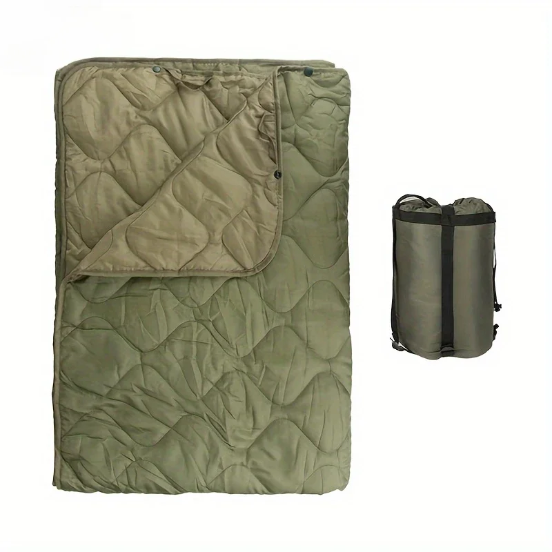 Button style camouflage Woobie blanket with waterproof cape lining, suitable for outdoor camping, hiking, hunting 4