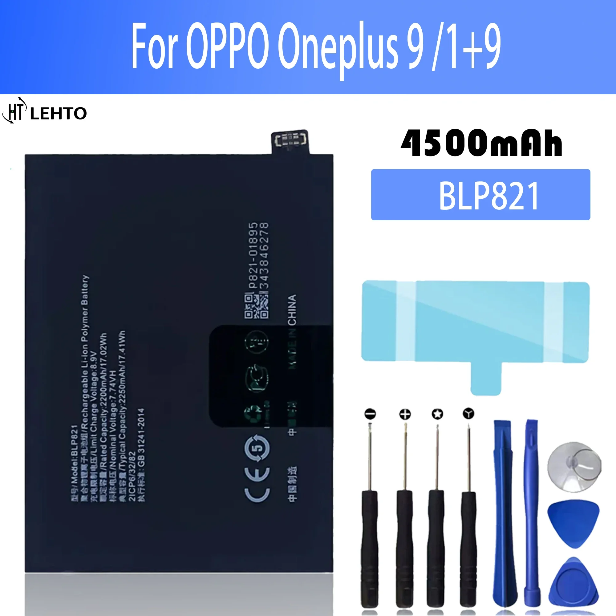 Batteria OnePlus 9 / 9 Pro BLP821 Originale | 4500 MAh, Nuova, Compatibile LE2110 LE2113