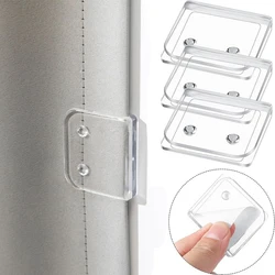 Shower Curtain Clips - Windproof Splash Guard, Self-Adhesive Home Decor Accessories (Set of 4) (4Pcs)