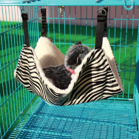 Cat Hammock For Pet Cage Soft Cotton Cat Bed House Hammock Winter Warm Hamster Kitten Chair Hammock Hot Cushion Mat