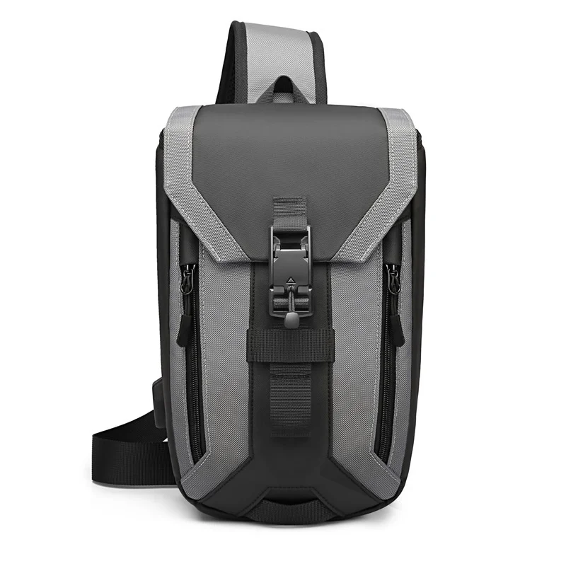 Waterproof Shoulder Bag for Men Multi Layer Messenger Bag