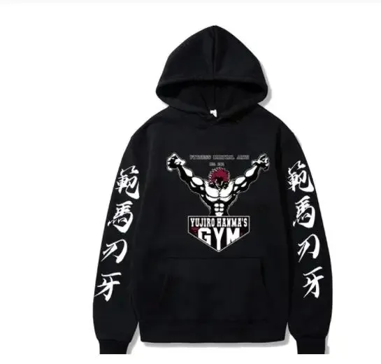 2024 nova chegada anime engraçado baki hanma hoodie moletom com capuz pulôver streetswear roupas unissex