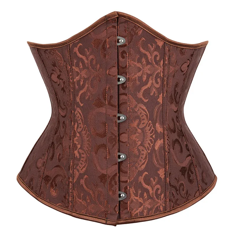 

14 Steel Boned Underbust Corset Waist Trainer Women Steampunk Bodice Gothic Clothing Abdomen Slimming Plus Size Bustier