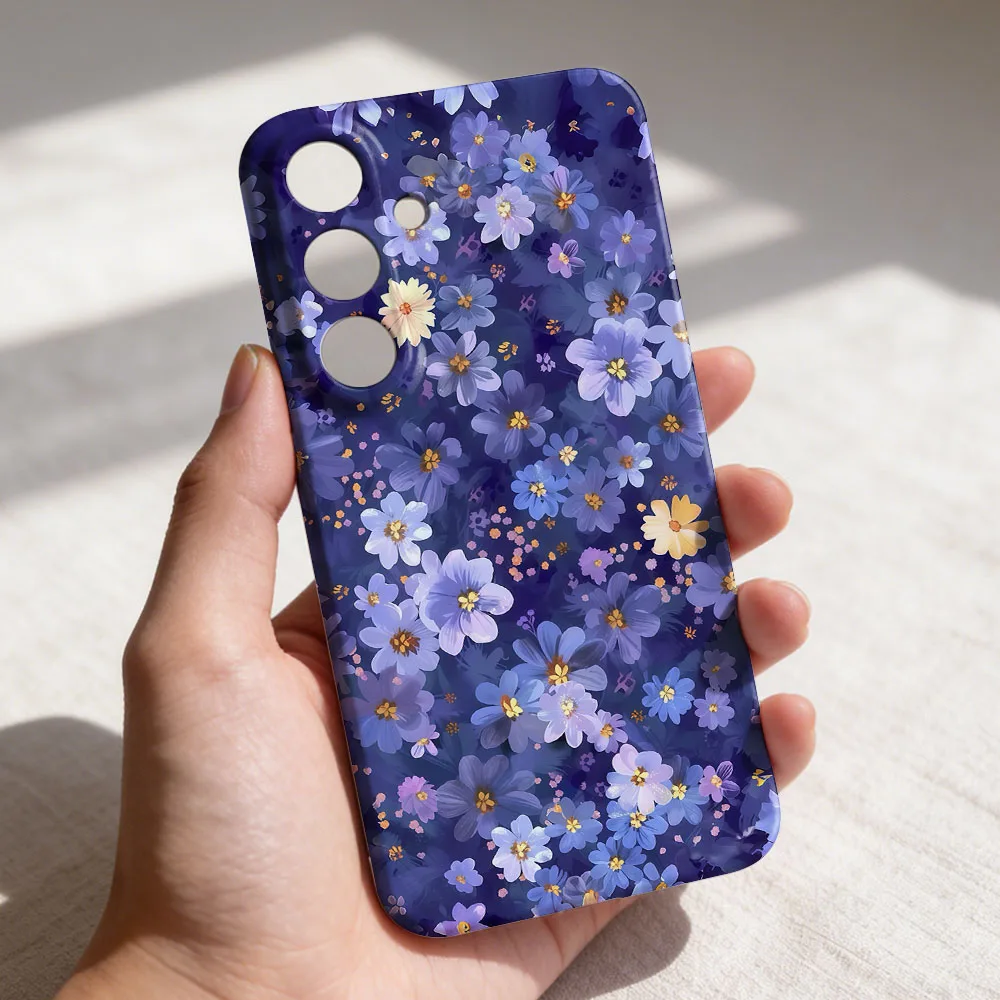 Blue Flower Hard Cover Phone Case