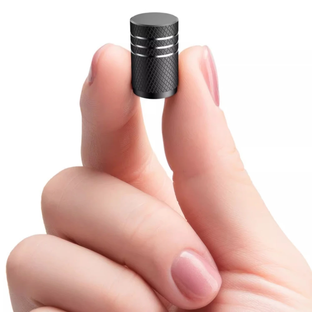 Tire Valve Caps 4Pcs Car Tire Valve Stems Cap Knurling Style Aluminum Wheel Stem Air US Schrader
