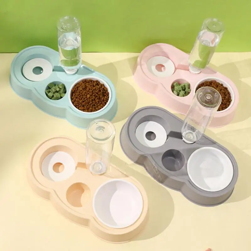 

Automatic Cat Feeder And Water Dispenser Detachable Cat Water Feeder Bowls Durable Cloud Shape Pet Waterer Pet Supplies products