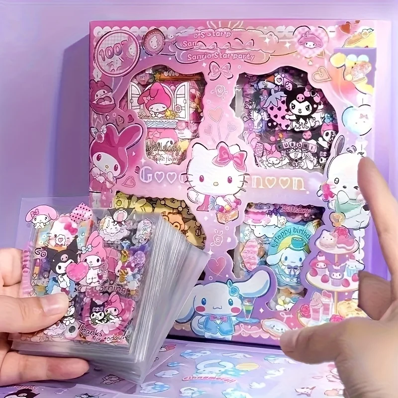 산리오 |   스티커 컬렉션] 산리오 100개 스티커 컬렉션 - 헬로키티, 시나모롤..