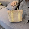 Summer Boho Handbag Tote Bag Women Straw Woven Rattan Basket Toiletry Storage Beach Handbag Travel Reusable Shoulder Bag Pouch 5