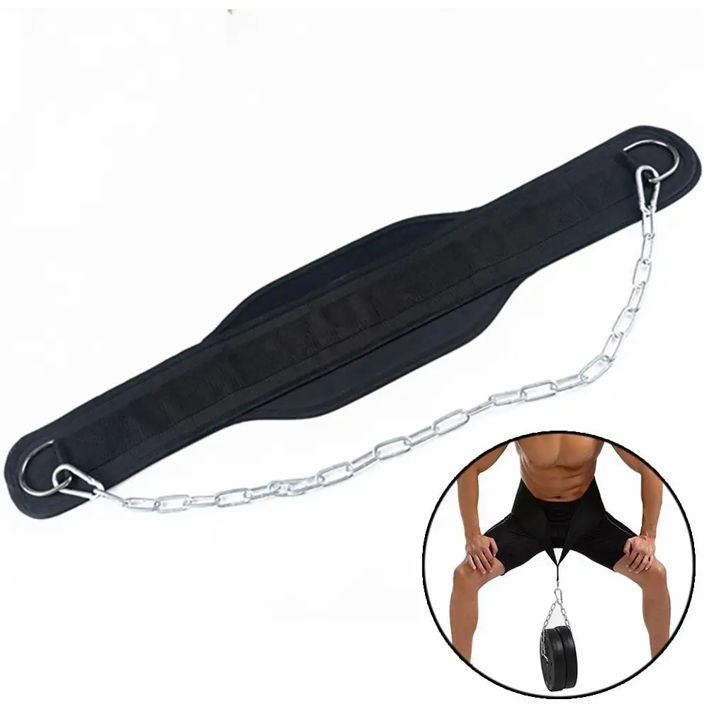 

YFASHION Dipping Belt Body Building Weight Lifting Chain Exercise Gym Training Strap Comfortable Waist Support For Men & Women